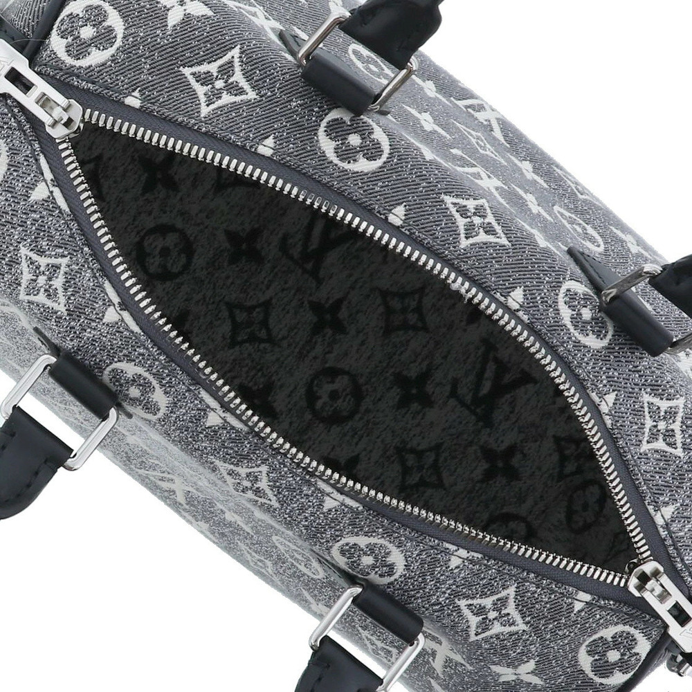 LOUIS VUITTON Speedy Bandolier Bag Handbag Monogram denim Black - Picture 6 of 6